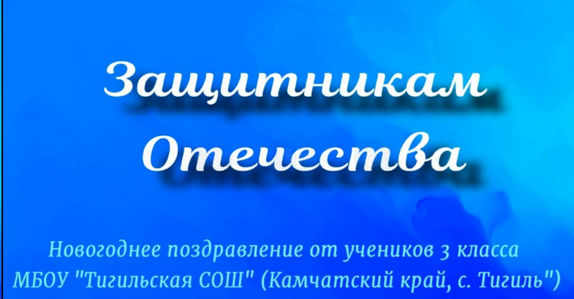 Учащиеся 3 класса поздравляют защитников Отечества с Новым Годом.